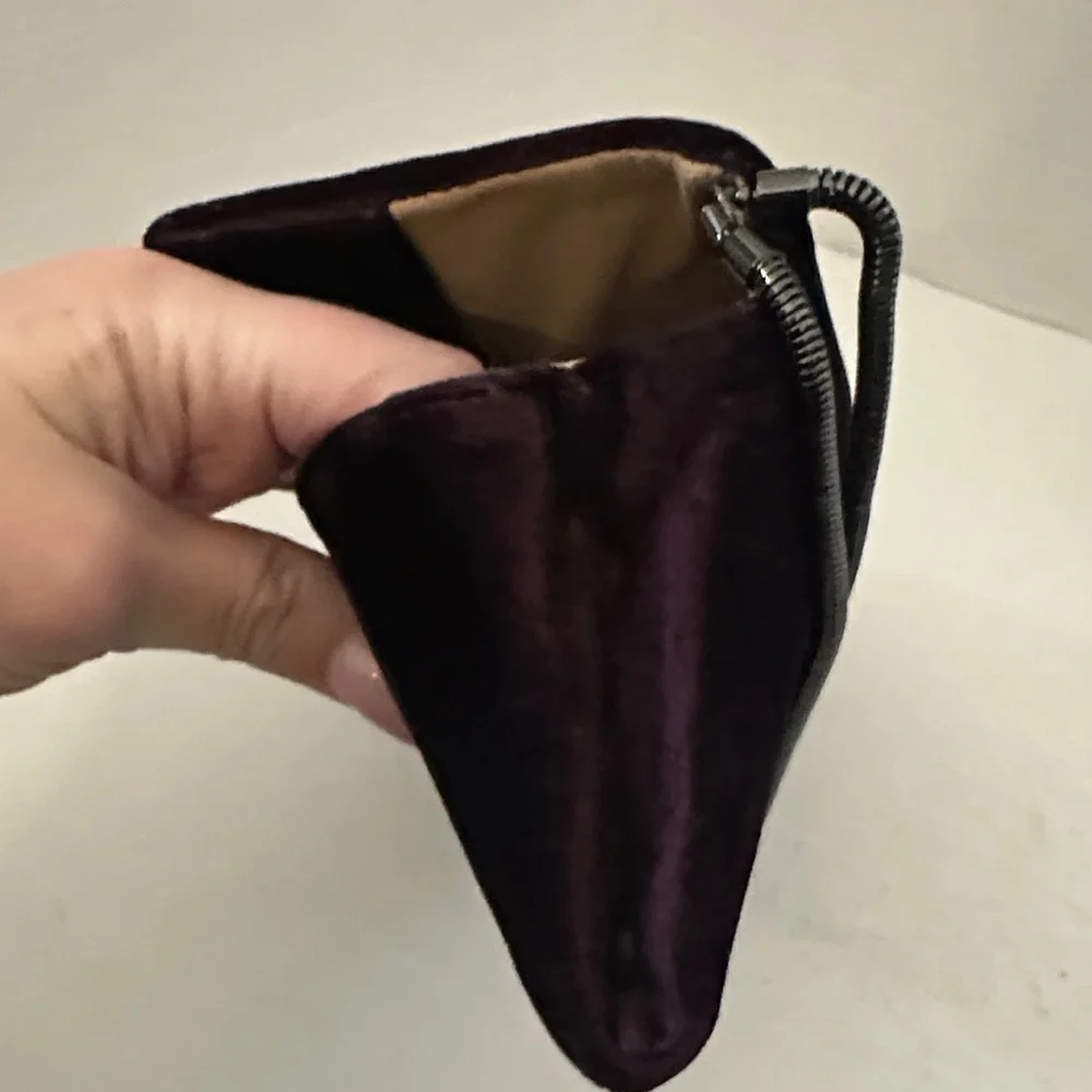 Worth NY long and skinny plum Clutch Wristlet